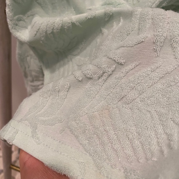 7 For All Mankind 2 Piece Terry Cloth Top XS , Short M Mint Set - Picture 7 of 10